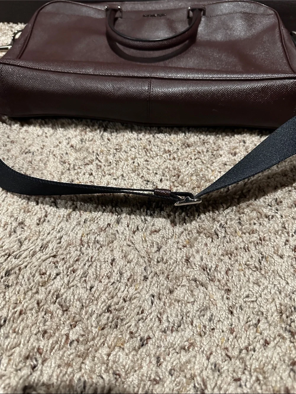 COACH Men's Leather Laptop Bag in Dark Brown